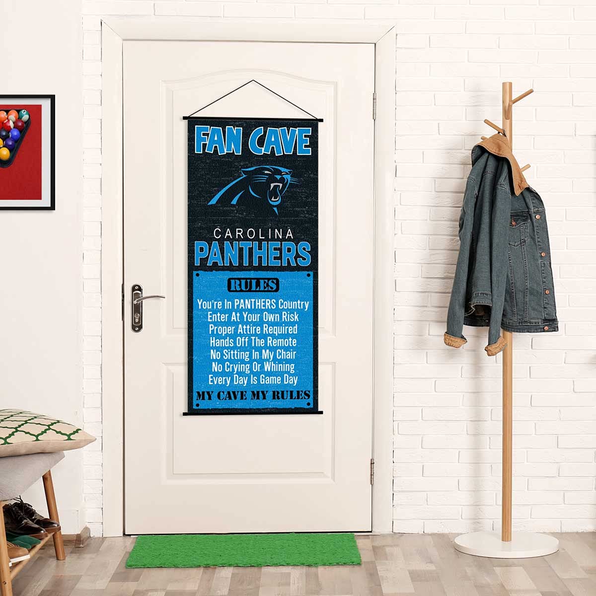 WinCraft Carolina Panthers Man Cave Fan Banner Wall Door Scroll - Sports Collectibles, Sports Memorabilia, Sports Fan Shop, Sports Gifts