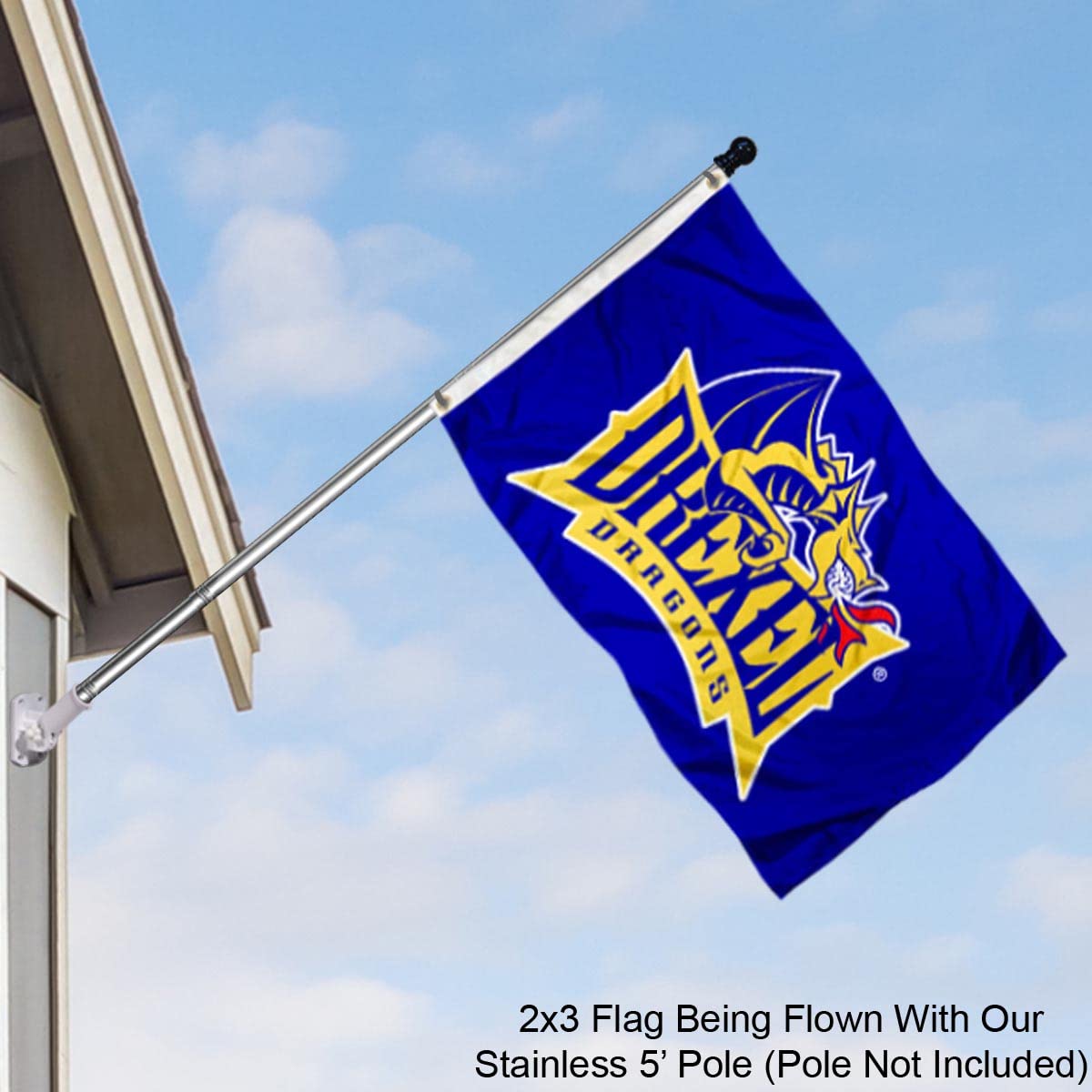 Drexel Dragons Small 2'x3' Flag and USA 3x5 Flag Set - Sports Collectibles, Sports Memorabilia, Sports Fan Shop, Sports Gifts