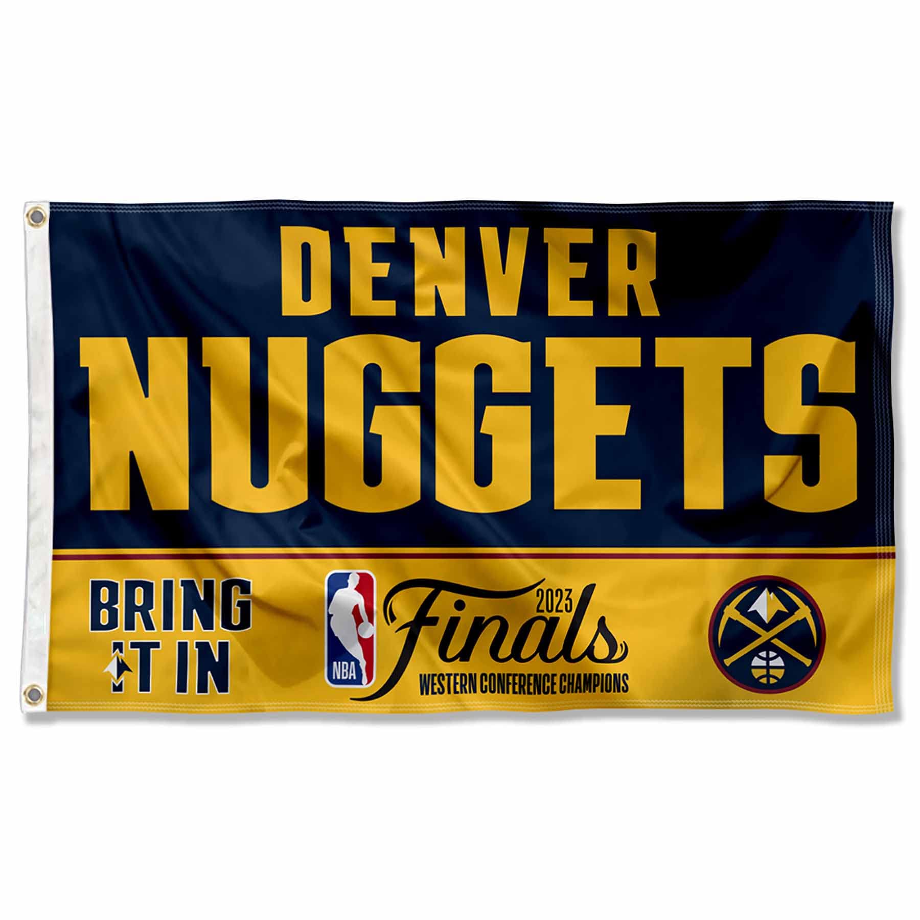 WinCraft Denver Nuggets 2023 Finals Bound Championship Banner Flag - Sports Collectibles, Sports Memorabilia, Sports Fan Shop, Sports Gifts