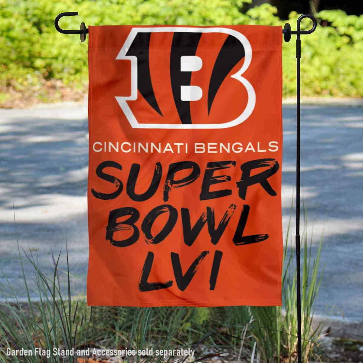 Cincinnati Bengals AFC Champions Super Bowl LVI Double Sided Garden Banner Flag - Sports Collectibles, Sports Memorabilia, Sports Fan Shop, Sports Gifts