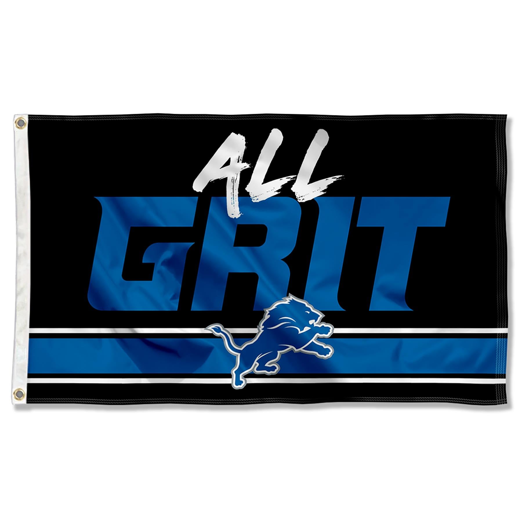 WinCraft Detroit Lions All Grit Large 3x5 Flag - Sports Collectibles, Sports Memorabilia, Sports Fan Shop, Sports Gifts