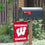 College Flags & Banners Co. UW Badgers Red Garden Flag and Mailbox Post Pole Mount Holder Set - Sports Collectibles, Sports Memorabilia, Sports Fan Shop, Sports Gifts