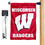 College Flags & Banners Co. UW Badgers Red Garden Flag and Mailbox Post Pole Mount Holder Set - Sports Collectibles, Sports Memorabilia, Sports Fan Shop, Sports Gifts
