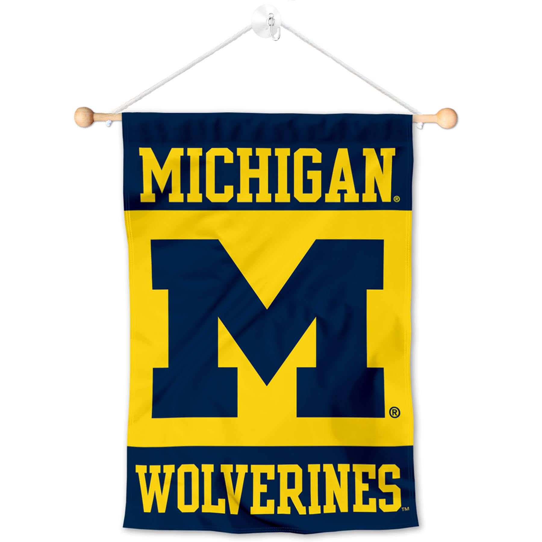 Michigan Team University Wolverines Gold Banner for Windows Doors and Walls - Sports Collectibles, Sports Memorabilia, Sports Fan Shop, Sports Gifts