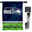 WinCraft Seahawks Banner House Flag and 5 Foot Flagpole Set - Sports Collectibles, Sports Memorabilia, Sports Fan Shop, Sports Gifts