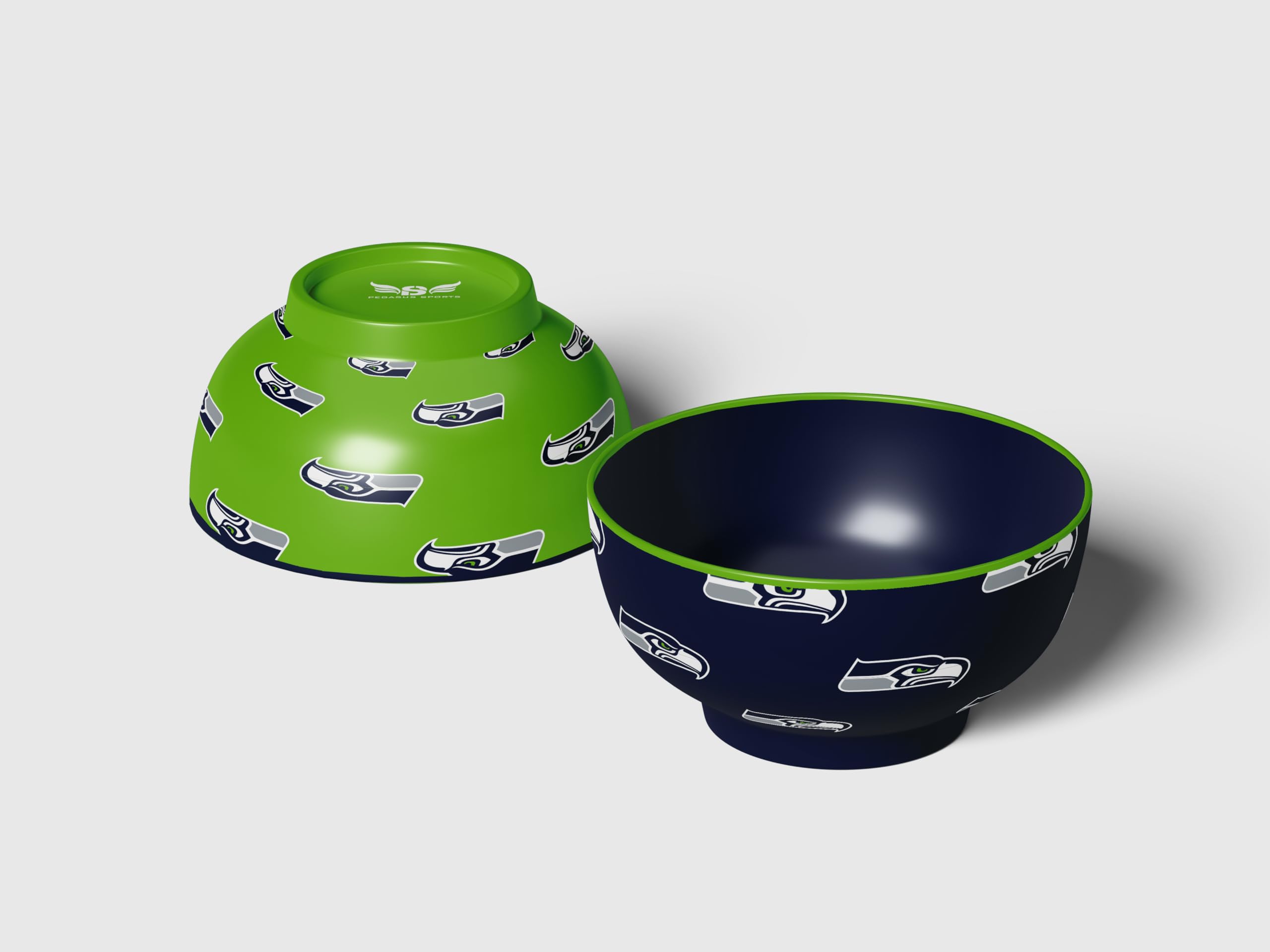 Pegasus Sports NFL Seattle Seahawks Home and Away 2 Pack Serving Bowls - Sports Gifts, Sports Memorabilia, Sports Collectibles, Fan Shop
