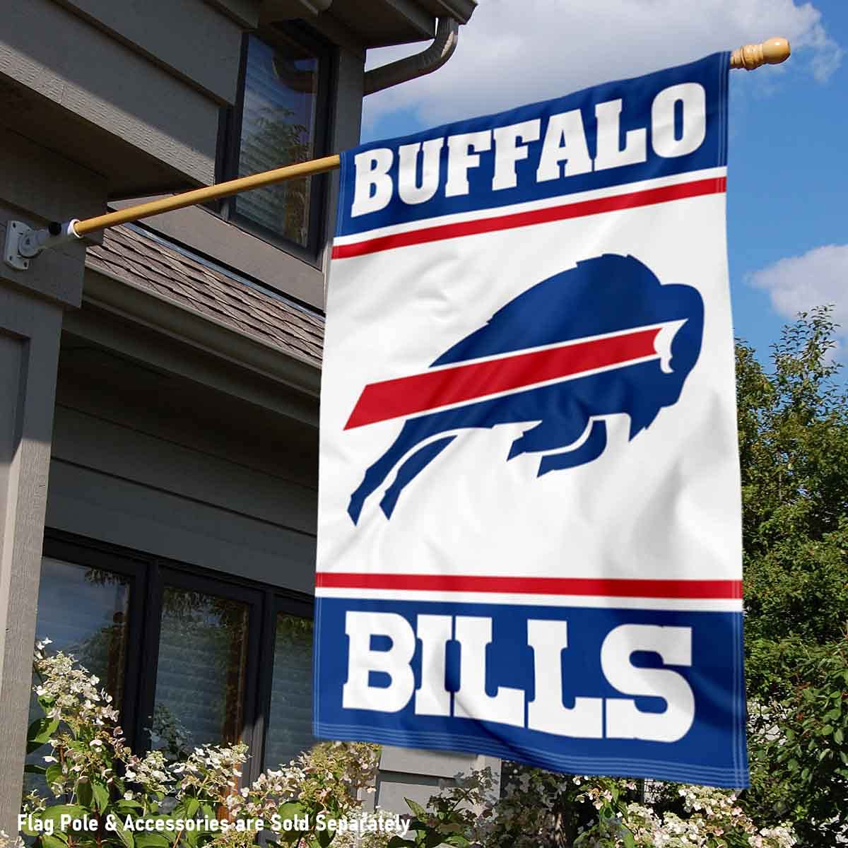 WinCraft Buffalo Bills White Double Sided Banner Flag - Sports Collectibles, Sports Memorabilia, Sports Fan Shop, Sports Gifts