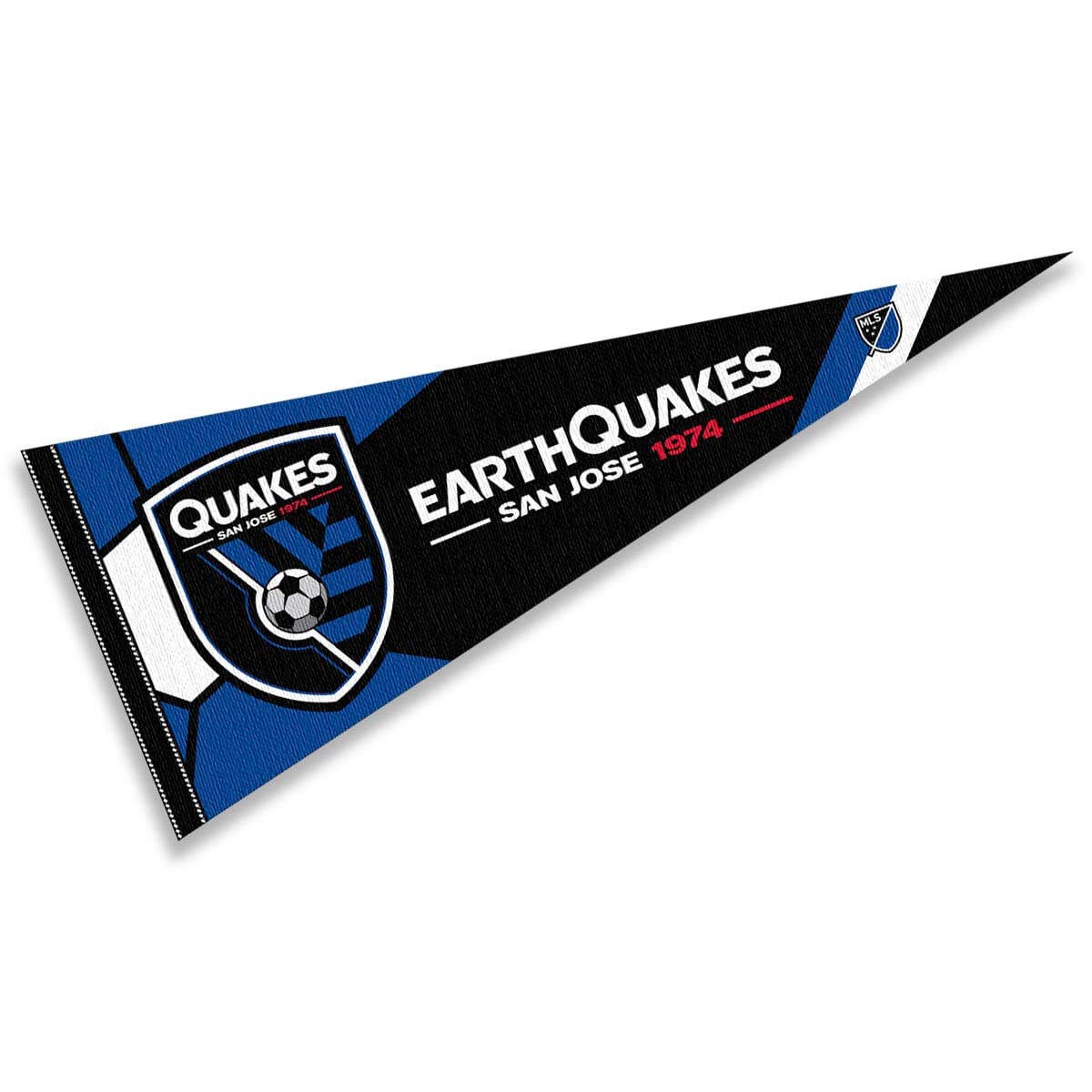 WinCraft San Jose Earthquakes Pennant Flag Banner - Sports Collectibles, Sports Memorabilia, Sports Fan Shop, Sports Gifts