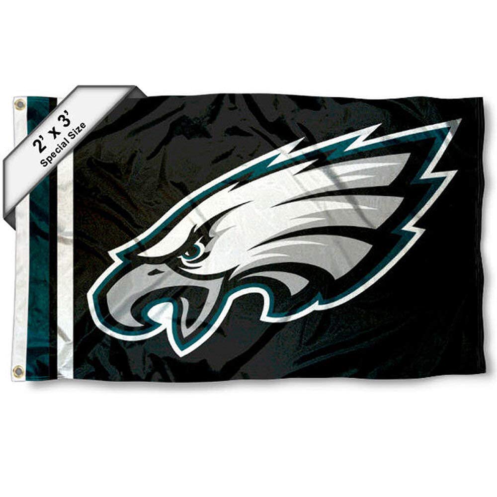 WinCraft Philadelphia Eagles 2x3 Feet Flag - Sports Collectibles, Sports Memorabilia, Sports Fan Shop, Sports Gifts