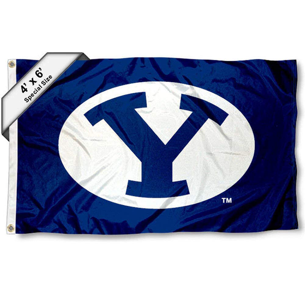 College Flags & Banners Co. BYU Cougars 4 ft x 6 ft Flag - Sports Collectibles, Sports Memorabilia, Sports Fan Shop, Sports Gifts