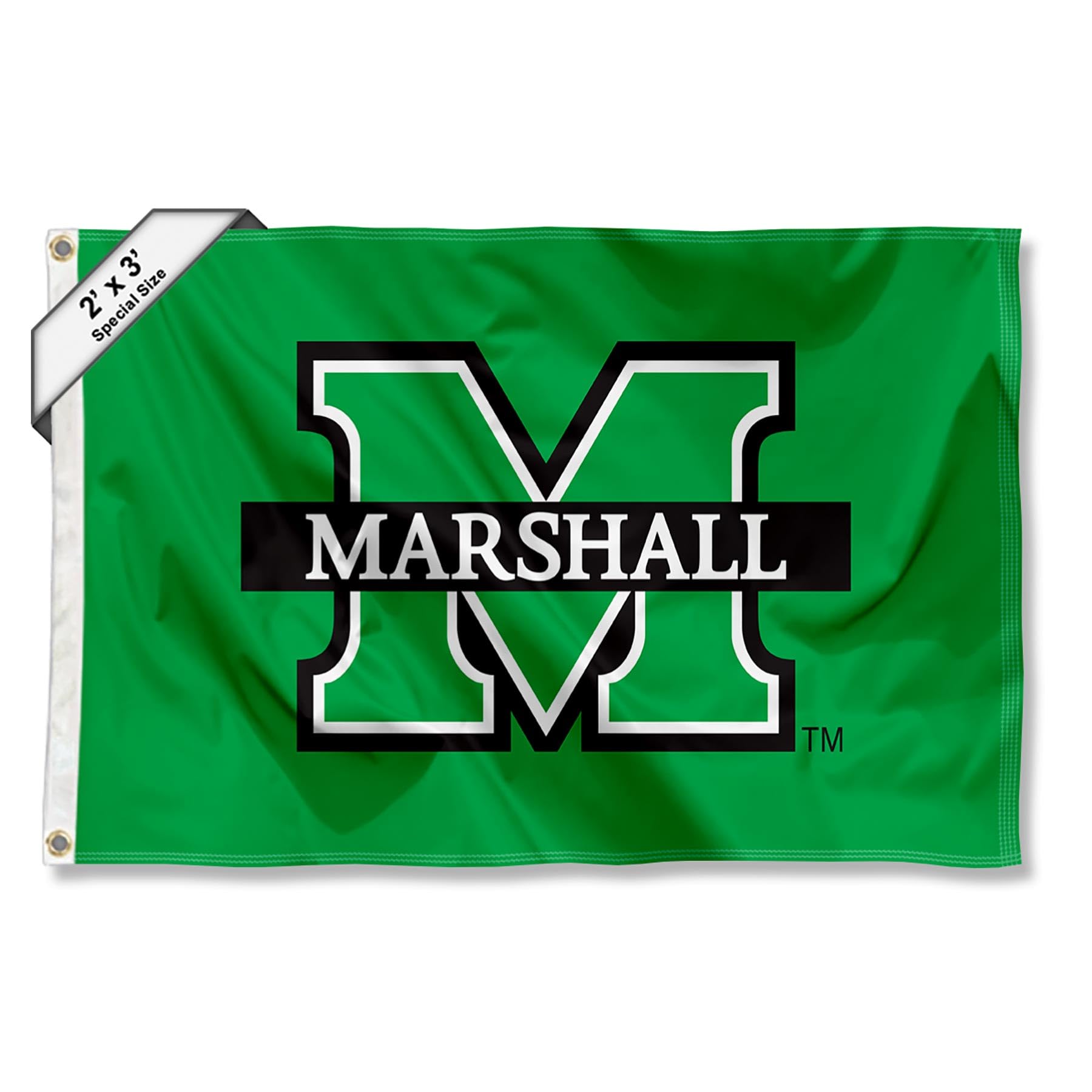 College Flags & Banners Co. Marshall Thundering Herd Wordmark Small 2x3 Foot Flag - Sports Collectibles, Sports Memorabilia, Sports Fan Shop, Sports Gifts
