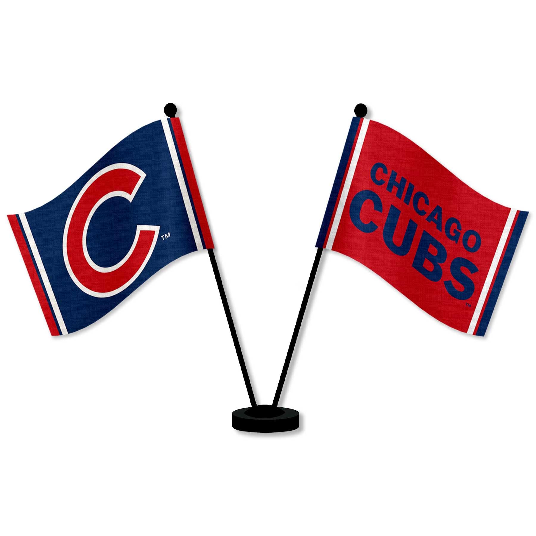 WinCraft Chicago Baseball Desk and Table Top Flags - Sports Collectibles, Sports Memorabilia, Sports Fan Shop, Sports Gifts