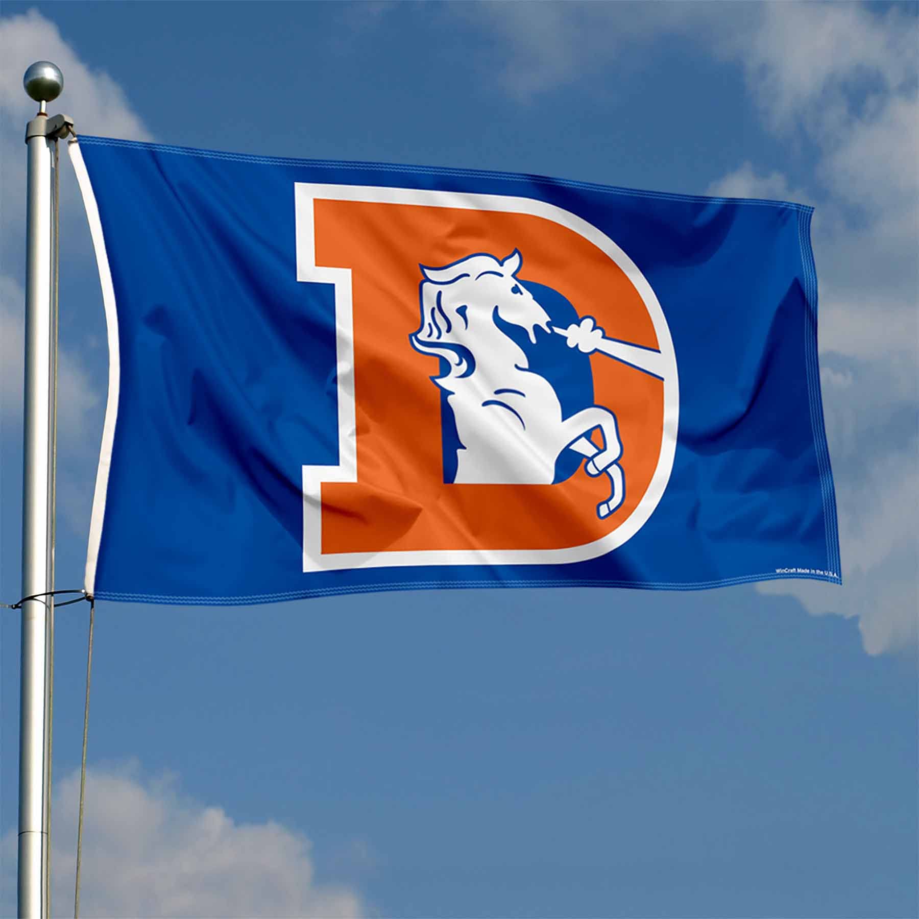 WinCraft Denver Broncos Throwback Flag and Banner - Sports Collectibles, Sports Memorabilia, Sports Fan Shop, Sports Gifts