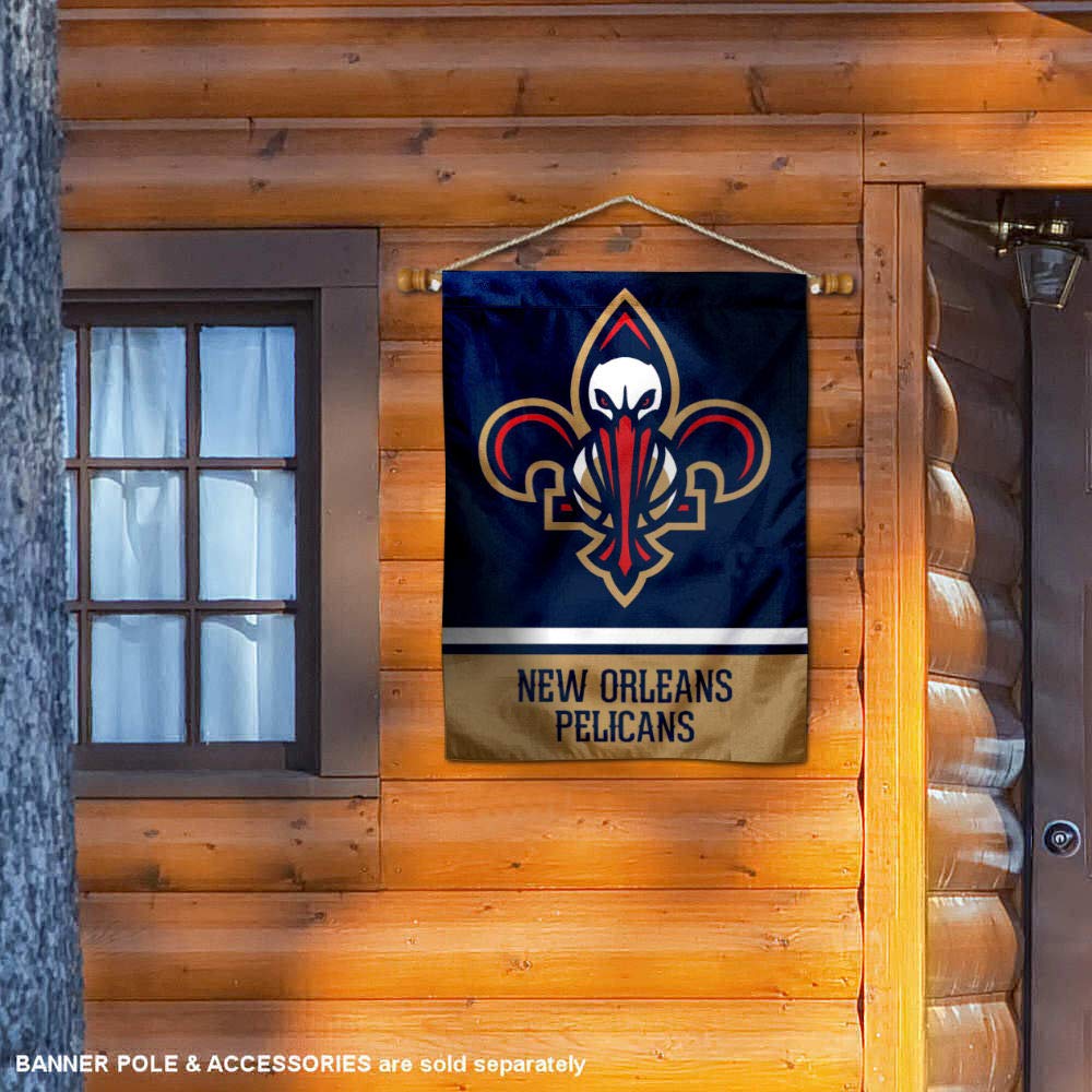 WinCraft New Orleans Pelicans Double Sided House Banner Flag - Sports Collectibles, Sports Memorabilia, Sports Fan Shop, Sports Gifts