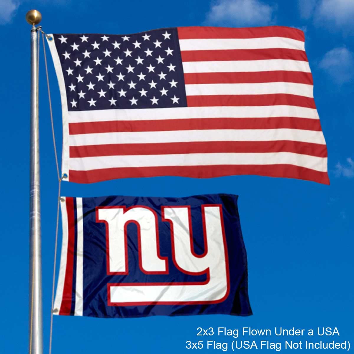 WinCraft NY Giants 2x3 Feet Flag - Sports Collectibles, Sports Memorabilia, Sports Fan Shop, Sports Gifts