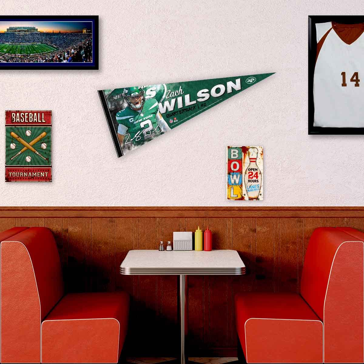 New York Jets Wilscon Pennant Banner Flag - Sports Collectibles, Sports Memorabilia, Sports Fan Shop, Sports Gifts