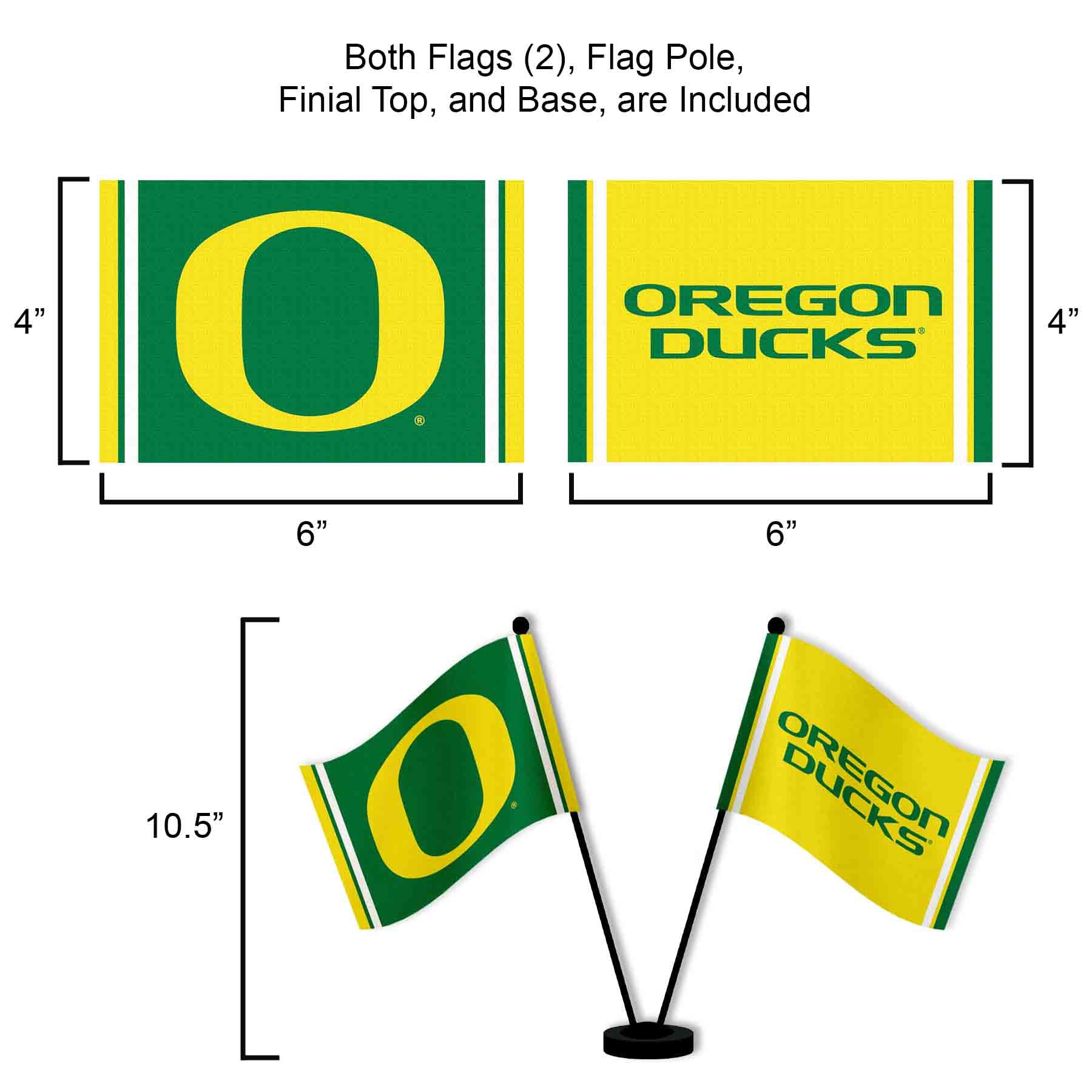 WinCraft Oregon Desk and Table Top Flags - Sports Collectibles, Sports Memorabilia, Sports Fan Shop, Sports Gifts