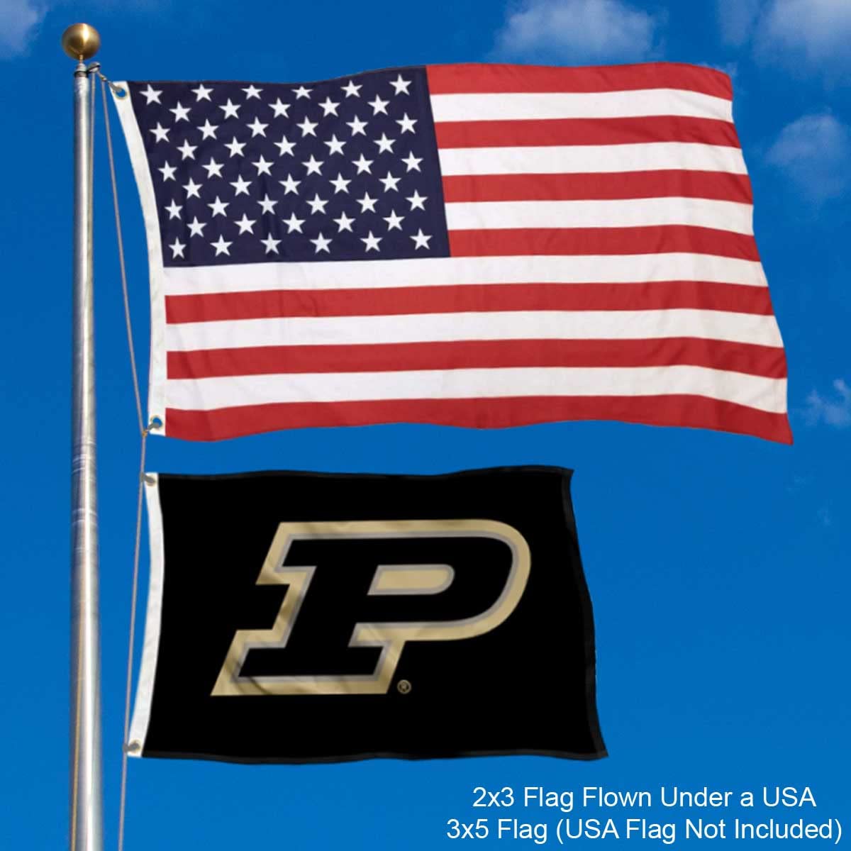 College Flags & Banners Co. Purdue Boilermakers Small 2x3 Foot Flag - Sports Collectibles, Sports Memorabilia, Sports Fan Shop, Sports Gifts
