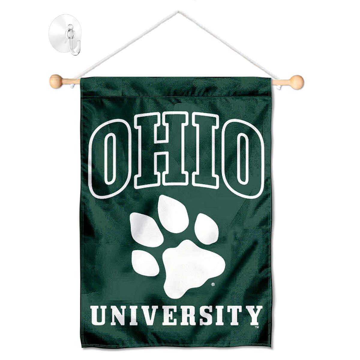 College Flags & Banners Co. Ohio Bobcats Banner for Windows Doors and Walls - Sports Collectibles, Sports Memorabilia, Sports Fan Shop, Sports Gifts