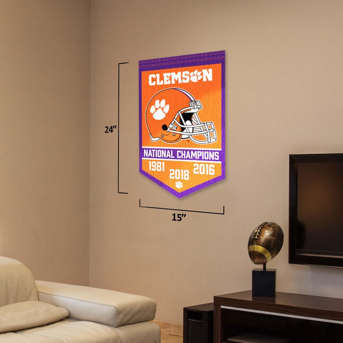 Clemson Tigers Football National Champions Banner - Sports Collectibles, Sports Memorabilia, Sports Fan Shop, Sports Gifts