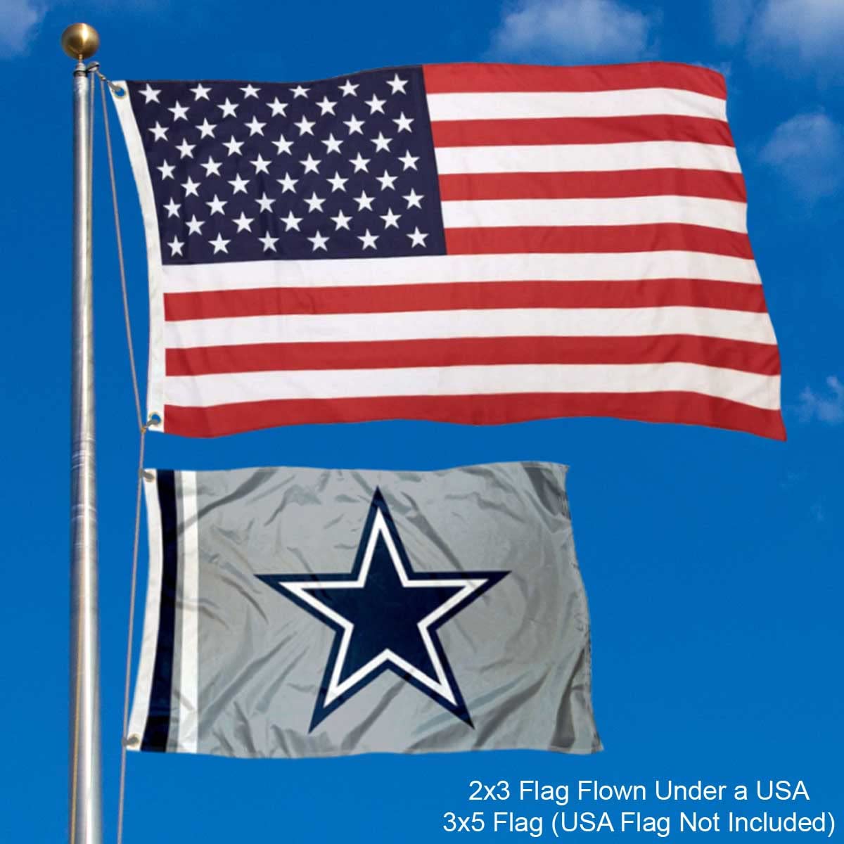 WinCraft Dallas 2x3 Feet Flag - Sports Collectibles, Sports Memorabilia, Sports Fan Shop, Sports Gifts