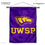 College Flags & Banners Co. UW Stevens Point Pointers Logo Double Sided House Flag and Wood Banner Pole Set - Sports Collectibles, Sports Memorabilia, Sports Fan Shop, Sports Gifts