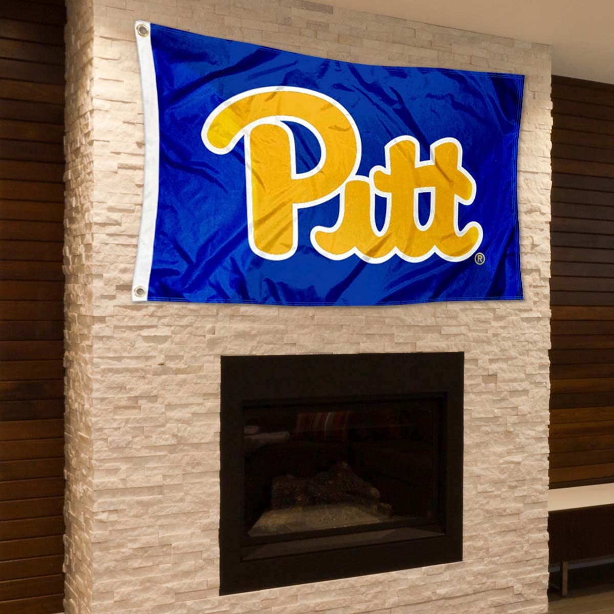 Pittsburgh Panthers 2x3 Foot Small Flag and USA 3x5 Flag Set - Sports Collectibles, Sports Memorabilia, Sports Fan Shop, Sports Gifts