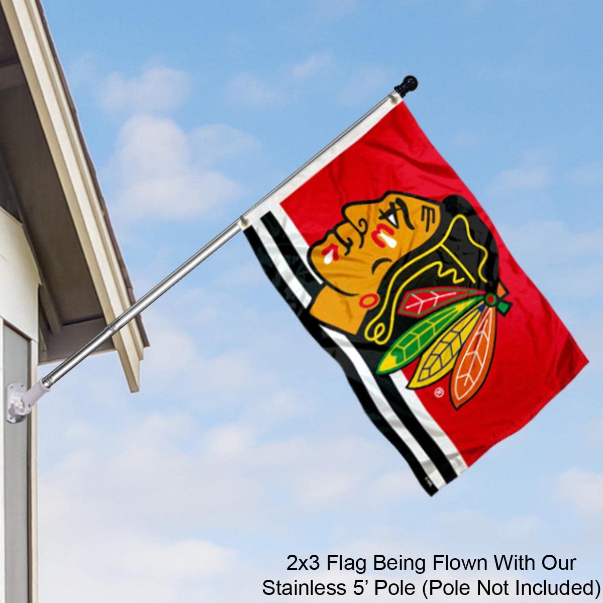 WinCraft Chicago Blackhawks 2x3 Feet Flag - Sports Collectibles, Sports Memorabilia, Sports Fan Shop, Sports Gifts
