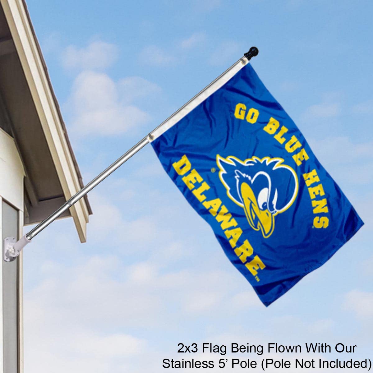 College Flags & Banners Co. Delaware Blue Hens Small 2'x3' Flag and USA 3x5 Foot Flag Set - Sports Collectibles, Sports Memorabilia, Sports Fan Shop, Sports Gifts