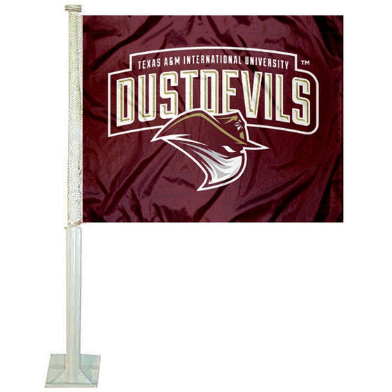 College Flags & Banners Co. Texas A&M International Dustdevils Car Flag - Sports Collectibles, Sports Memorabilia, Sports Fan Shop, Sports Gifts