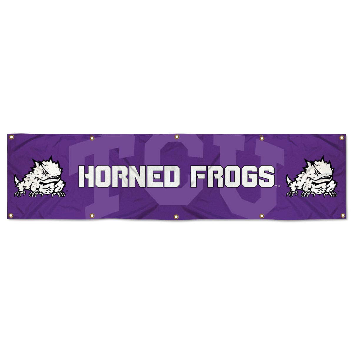 College Flags & Banners Co. Texas Christian Horned Frogs Large 2x8 Foot Banner - Sports Collectibles, Sports Memorabilia, Sports Fan Shop, Sports Gifts
