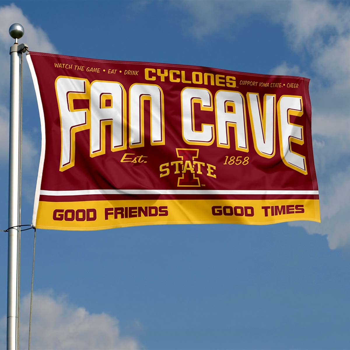 Iowa State Cyclones Fan Man Cave Banner Flag - Sports Collectibles, Sports Memorabilia, Sports Fan Shop, Sports Gifts