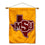 Midwestern State Mustangs Double Sided House Flag and Wood Banner Pole Set - Sports Collectibles, Sports Memorabilia, Sports Fan Shop, Sports Gifts