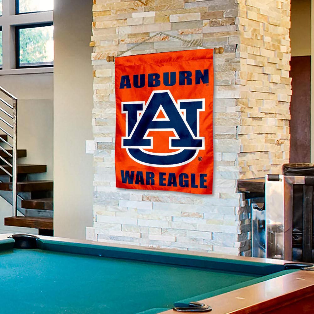 College Flags & Banners Co. Auburn War Eagle Banner Flag and Wood Banner Pole Set - Sports Collectibles, Sports Memorabilia, Sports Fan Shop, Sports Gifts