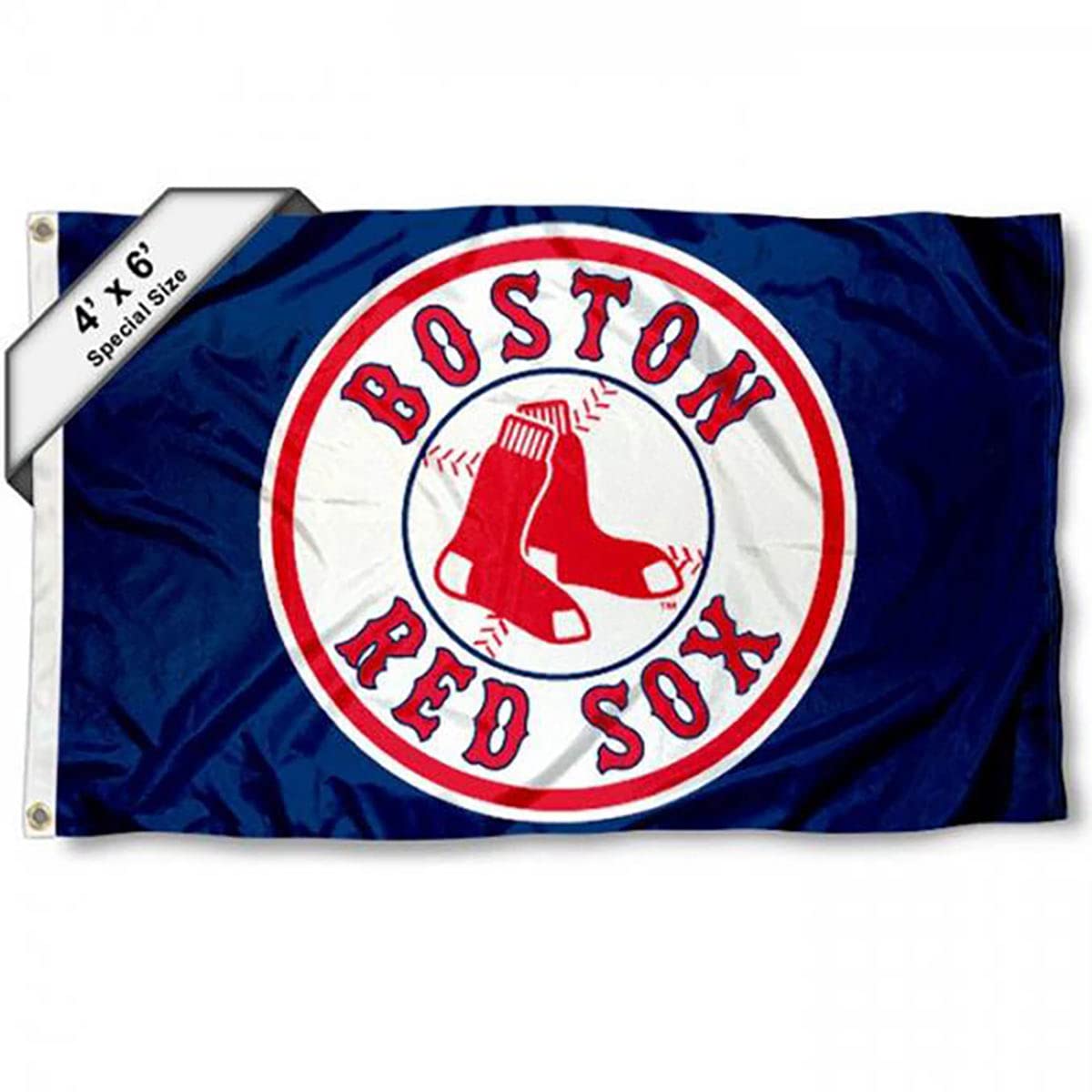 WinCraft Boston Red Sox 4x6 Feet Flag Large Banner - Sports Collectibles, Sports Memorabilia, Sports Fan Shop, Sports Gifts
