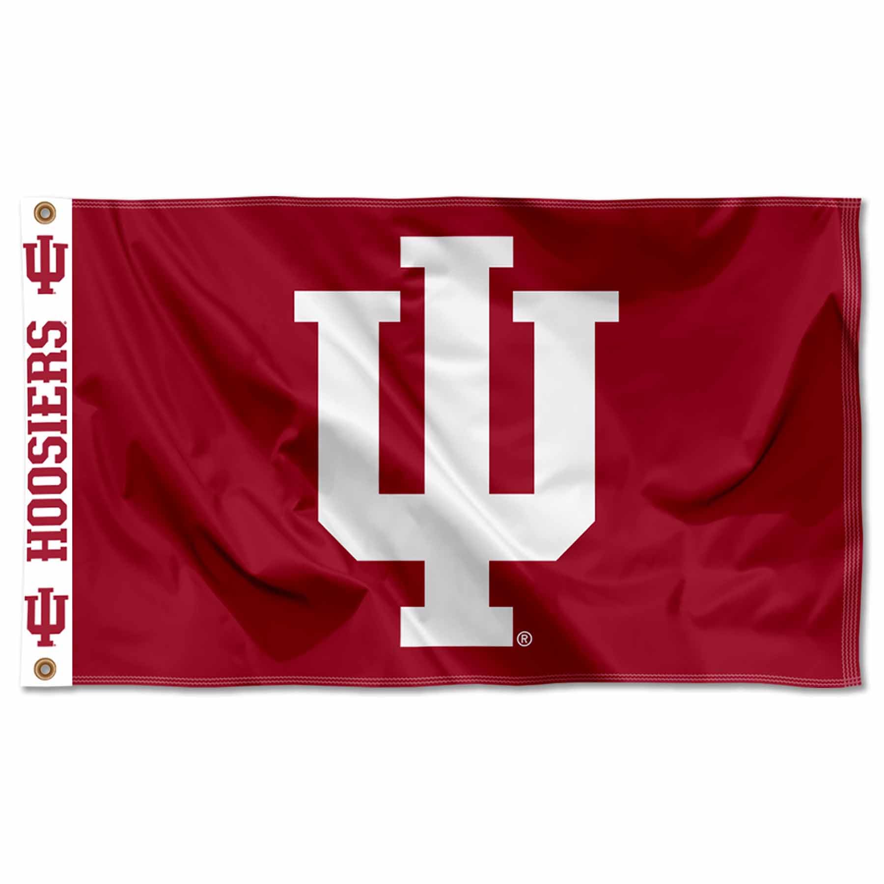 College Flags & Banners Co. Indiana Hoosiers Printed Header 3x5 Foot Banner Flag - Sports Collectibles, Sports Memorabilia, Sports Fan Shop, Sports Gifts