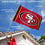 WinCraft San Francisco 49ers Flag Pole and Bracket Kit - Sports Collectibles, Sports Memorabilia, Sports Fan Shop, Sports Gifts
