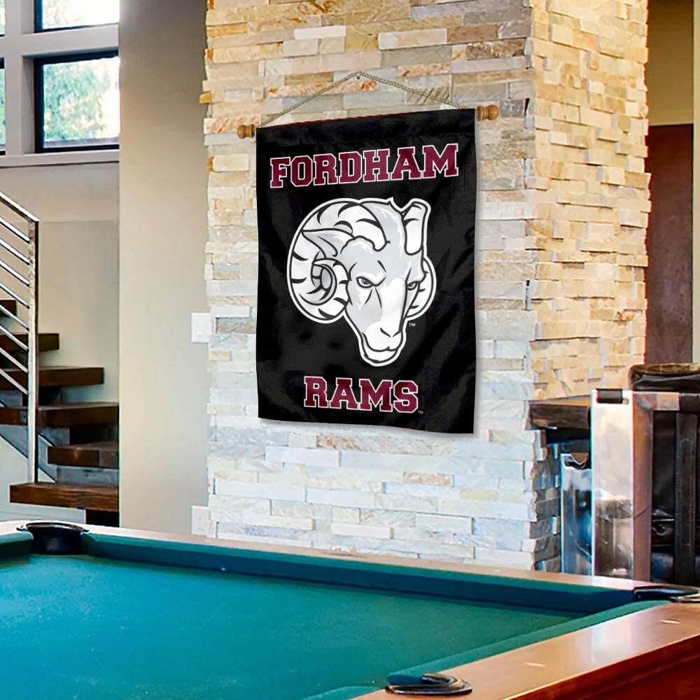 College Flags & Banners Co. Fordham Rams House Flag and Wood Banner Pole Set - Sports Collectibles, Sports Memorabilia, Sports Fan Shop, Sports Gifts