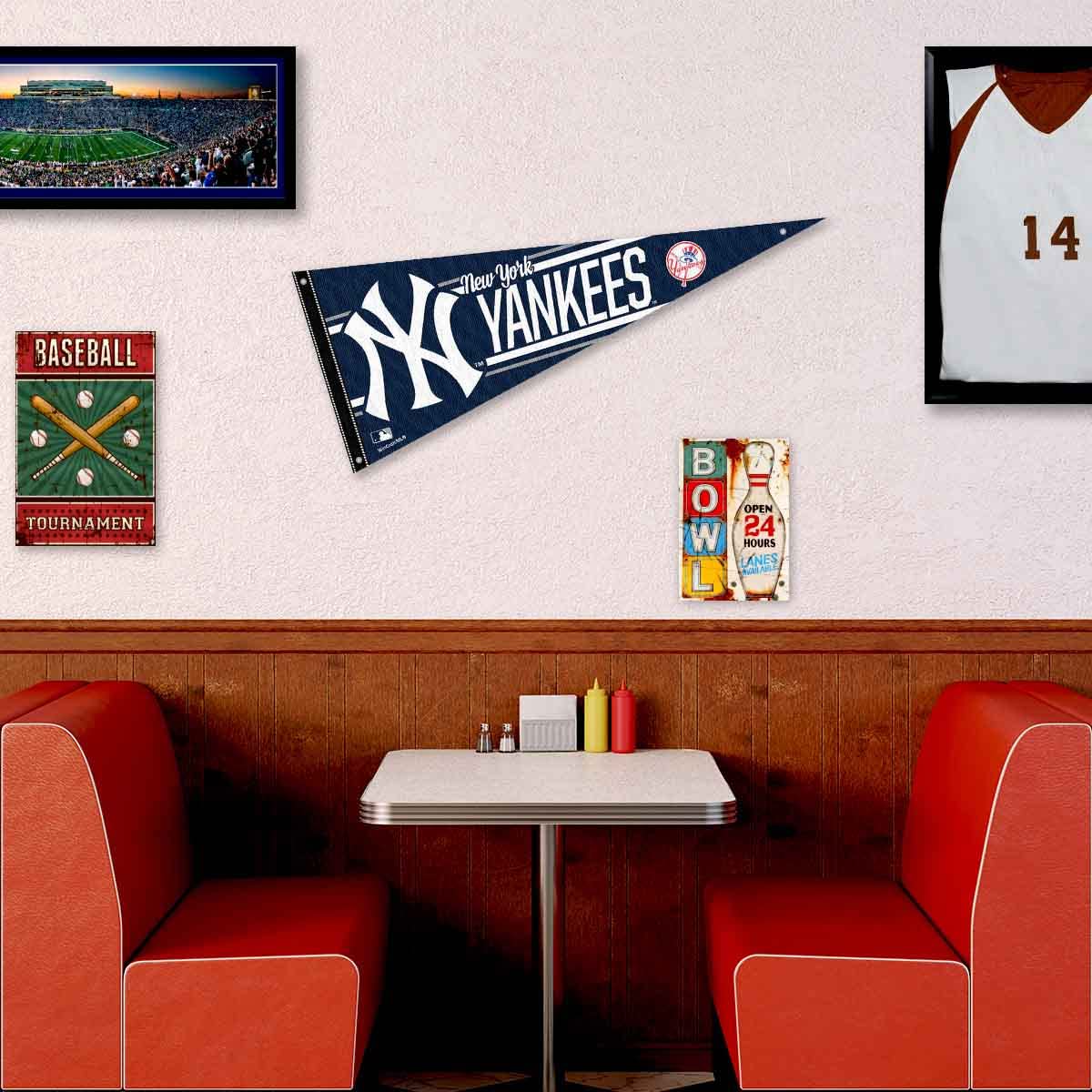 NY Yankees Pennant Banner and Wall Tack Pads - Sports Collectibles, Sports Memorabilia, Sports Fan Shop, Sports Gifts