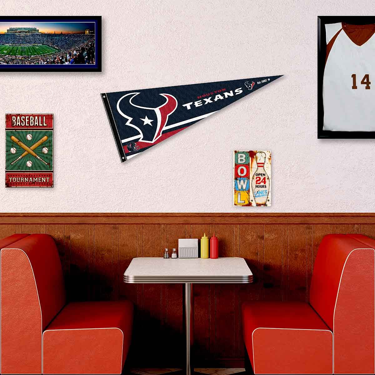 Houston Texans Pennant Banner and Wall Tack Pads - Sports Collectibles, Sports Memorabilia, Sports Fan Shop, Sports Gifts
