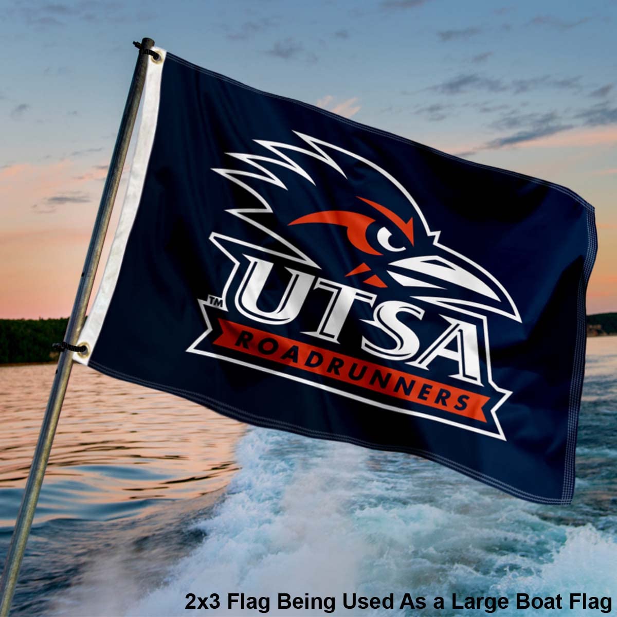 College Flags & Banners Co. Texas San Antonio Roadrunners Small 2x3 Foot Flag - Sports Collectibles, Sports Memorabilia, Sports Fan Shop, Sports Gifts