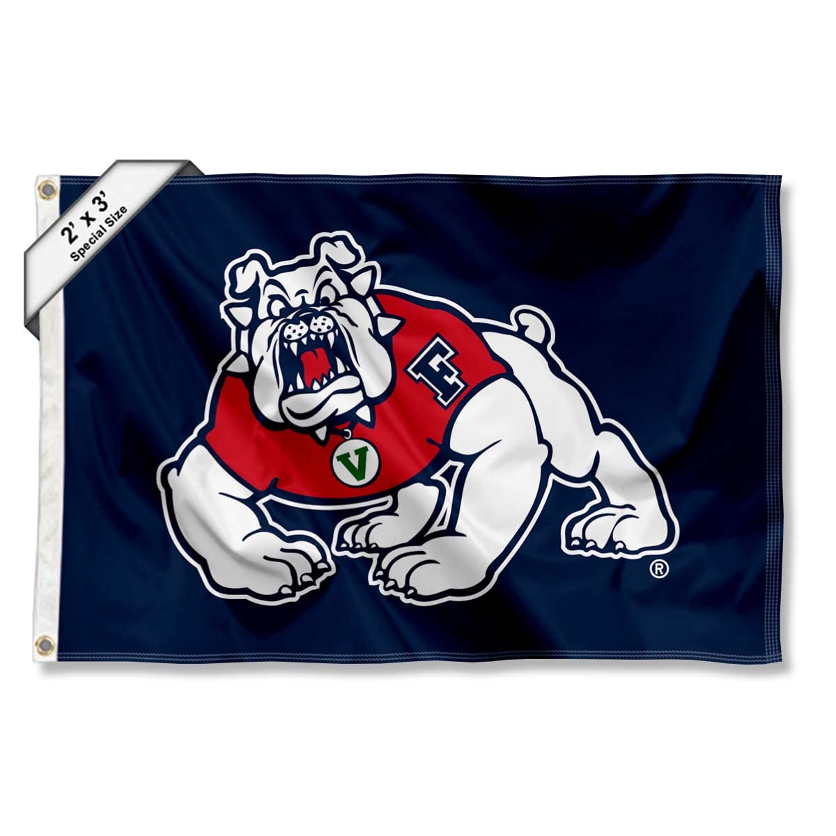 College Flags & Banners Co. Fresno State Bulldogs Small 2x3 Foot Flag - Sports Collectibles, Sports Memorabilia, Sports Fan Shop, Sports Gifts