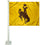 College Flags & Banners Co. Wyoming Cowboys Gold Car Flag - Sports Collectibles, Sports Memorabilia, Sports Fan Shop, Sports Gifts