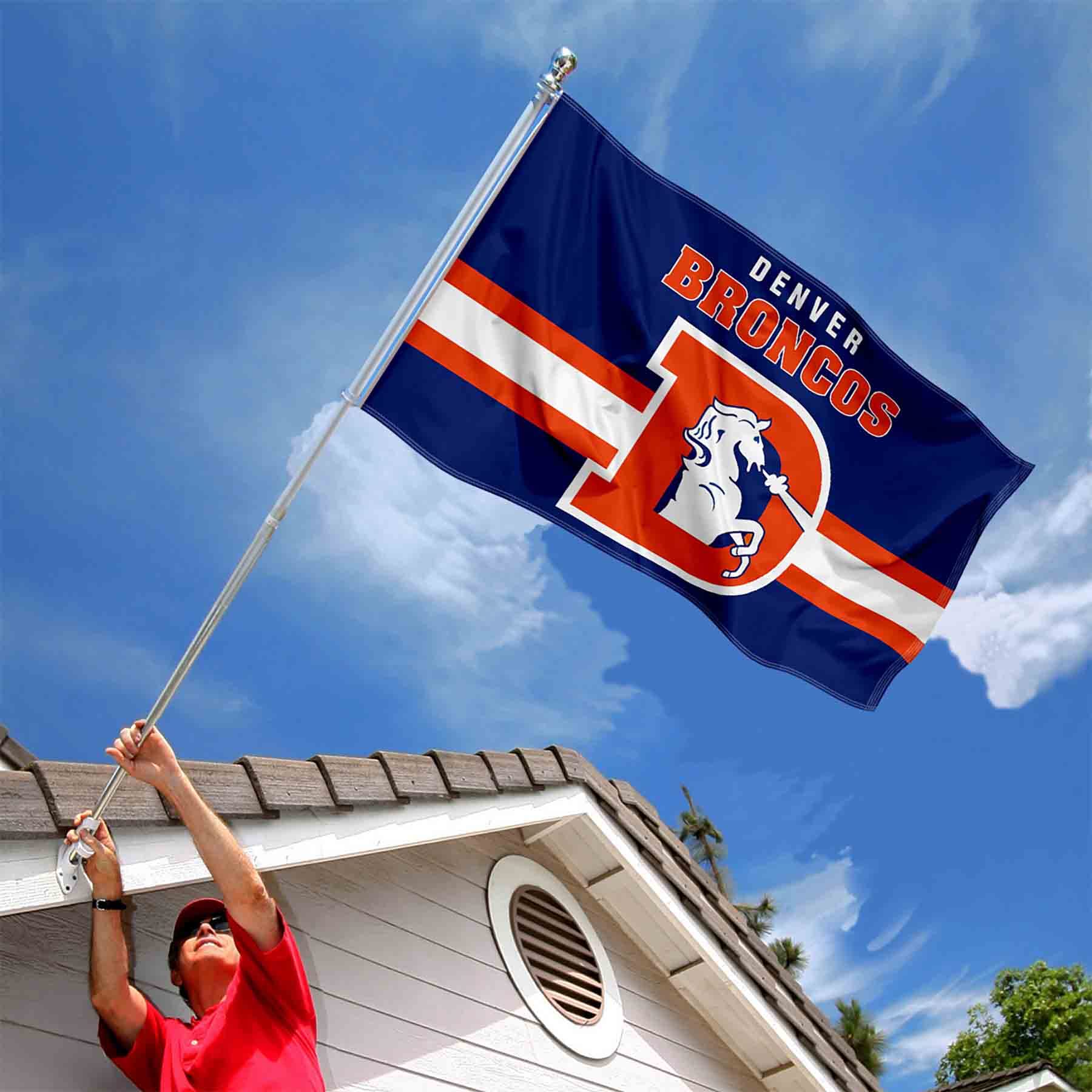 Denver Broncos Throwback Retro Vintage Banner and Tapestry Wall Tack Pads - Sports Collectibles, Sports Memorabilia, Sports Fan Shop, Sports Gifts