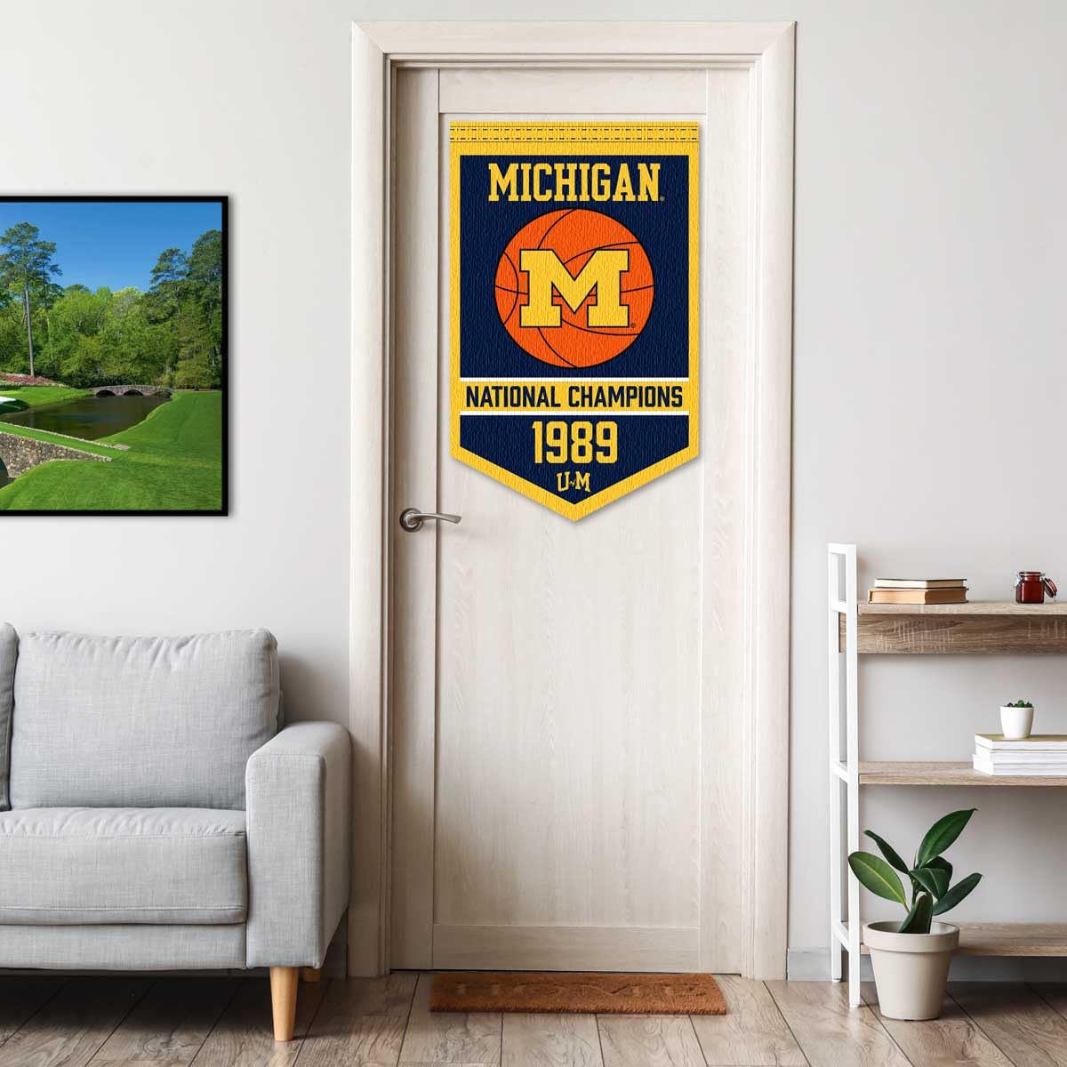 Michigan Wolverines Basketball National Champions Banner - Sports Collectibles, Sports Memorabilia, Sports Fan Shop, Sports Gifts