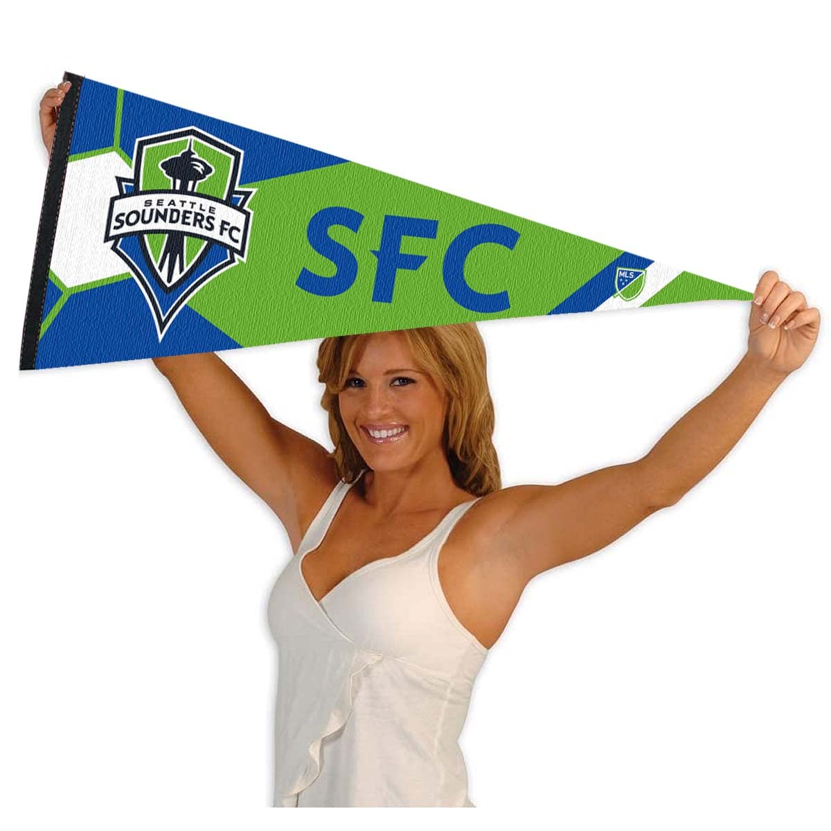 WinCraft Seattle Sounders Pennant Flag Banner - Sports Collectibles, Sports Memorabilia, Sports Fan Shop, Sports Gifts