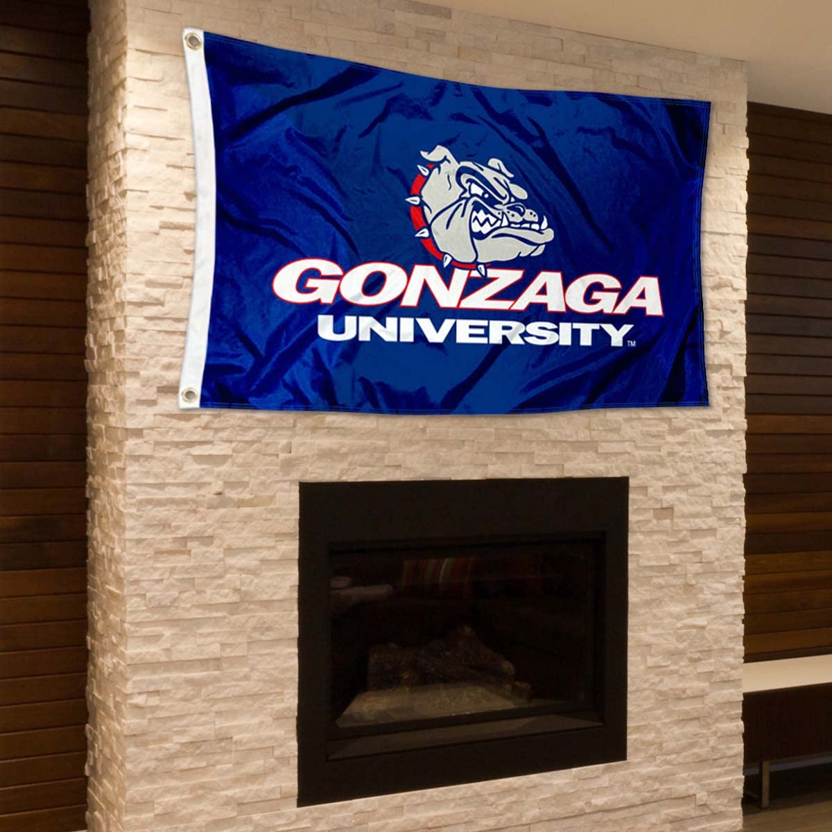 College Flags & Banners Co. Gonzaga Bulldogs Small 2'x3' Flag and USA 3x5 Flag Set - Sports Collectibles, Sports Memorabilia, Sports Fan Shop, Sports Gifts