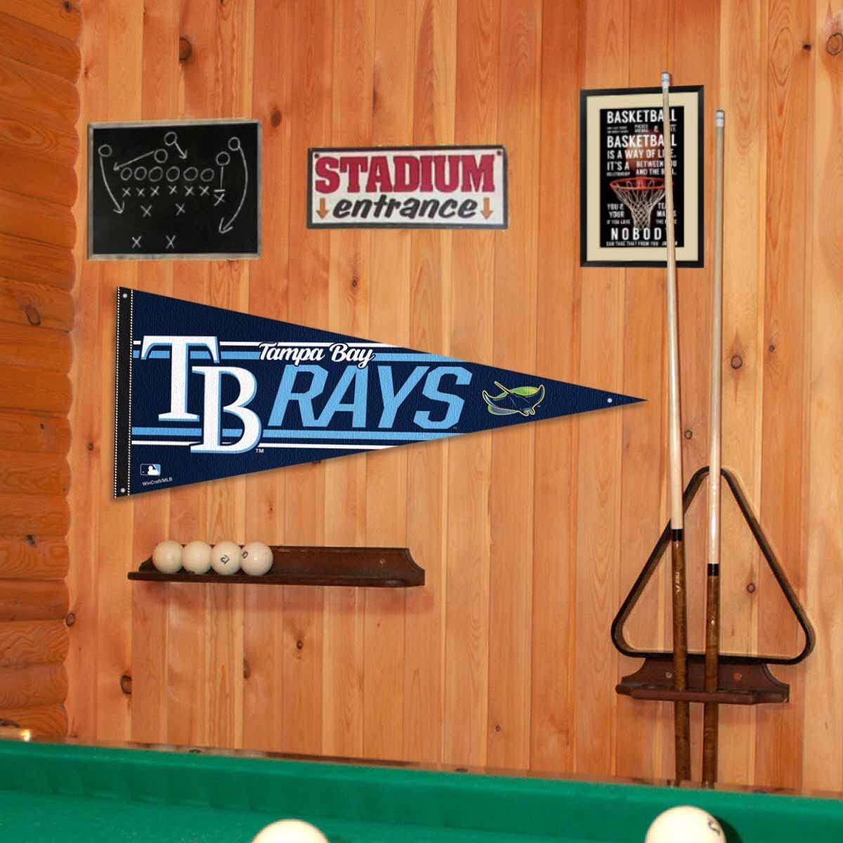 Tampa Bay Rays Pennant Banner and Wall Tack Pads - Sports Collectibles, Sports Memorabilia, Sports Fan Shop, Sports Gifts