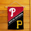 WinCraft House Divided Phillies and Pirates Double Sided Garden Flag - Sports Collectibles, Sports Memorabilia, Sports Fan Shop, Sports Gifts