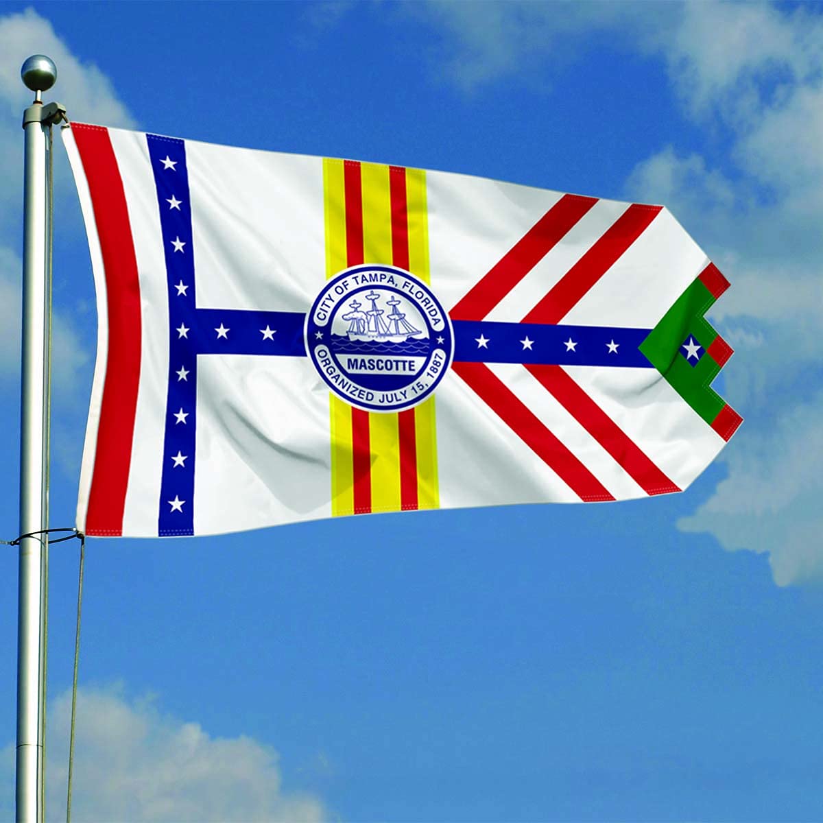 Sports Flags Pennants Company City of Tampa Flag 3x5 Foot Banner - Sports Collectibles, Sports Memorabilia, Sports Fan Shop, Sports Gifts